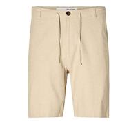 SELECTED HOMME Slhregular-Brody Linen Short Noos Pantalon en Lin, Incense/détail : mélange W. Oatmeal