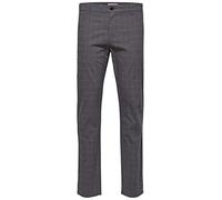 SELECTED HOMME Slhslim-Arval Pants W Pantalon, Gris (Grey Detail: Check), W33/L32 (Taille Fabricant: 33)
