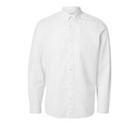 SELECTED HOMME SLHSLIMNEW-Linen Shirt LS W Noos Chemise, Blanc, XL