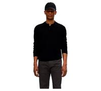 Selected Tray Long Sleeve Polo Noir M Homme