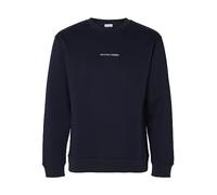 SELECTED HOMME Slhhankie Logo Crew Neck Sweat Noos Maillot de survêtement, Bleu