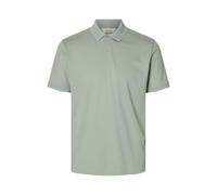 SELECTED MEN Slhfave Button SS Polo Noos, Gris Aqua, XL