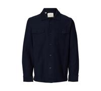 SELECTED MEN Slholiver Sweat Overshirt Noos, Blazer Bleu Marine, S Hommes