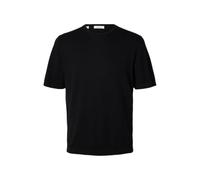 SELECTED MEN Slhtorino SS Knit Crew Neck Noos, Noir, M Homme