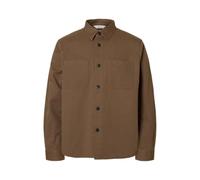SELECTED MEN Slhtravis Sergé Ls Noos T-Shirt, Chocolat, L