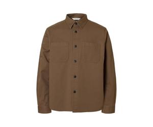 SELECTED MEN Slhtravis Surchemise en sergé Ls Noos, Pépites de Chocolat, M, Chips de Chocolat., M