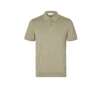 Selected Polo tricoté pour Homme, Vetiver/détail : chiné, M