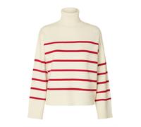 SELECTED Pull-over 'SLFKAMMA' crème / rouge feu, Taille S