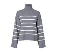 SELECTED Pull-over 'SLFKamma' gris foncé / blanc, Taille S