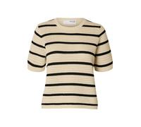 SELECTED Pull-over 'SLFVINNA' beige / noir, Taille XL