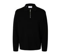 Selected Teller Relaxed Fit Half Zip Sweater Noir L Homme