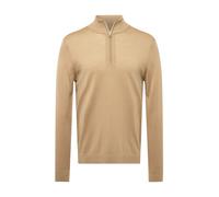 SELETED HOMME SLHTRAY LS Knit Merino Demi-Zip Noos, Beige, XL