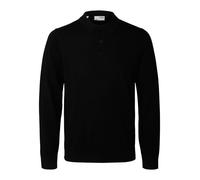 Selected Tray Long Sleeve Polo Noir M Homme