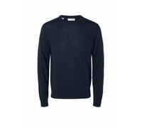 Selected Pull-over SLHTRAY Tricot mérinos col rond Bleu marine Taille L Homme