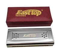 Selected Reeds Harmonica polyphonique double face à 10 trous, 16 trous, 24 trous, double face, ton C, pour débutants, adultes et étudiants avec boîte en bois (16 trous)