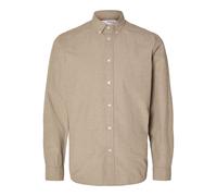 Selected Rick Slim Fit Overhemd Morel Beige
