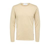 Selected Rocks Knit Crew Neck Kelp Beige