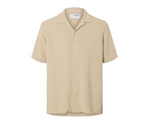 Selected Sal Relax Fit Overhemd Oatmeal Beige