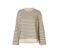 SELECTED Sweat-shirt 'SLFELISE' beige / noir, Taille M