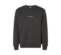 SELECTED Sweat-shirt 'SLHHANKIE' gris foncé / blanc, Taille L
