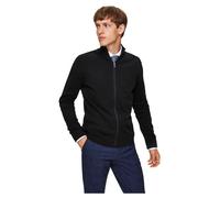 Selected Pull zippé Berg à fermeture éclair Noir Homme Taille M