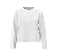 SELECTED FEMME Slfessential Ls Boxy Tee Noos T-Shirt à Manches Longues pour Femme, Blanc éclatant., M