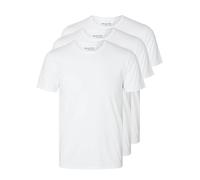 SELETED HOMME Slhroland SS Lot de 3 t-Shirts à col Rond, Blanc éclatant