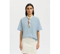 SELECTED T-shirt ' Selected x Hotel Amour' aqua / bleu ciel / curry / blanc cassé, Taille S