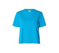 SELECTED T-shirt 'SLFEssential' azur, Taille L