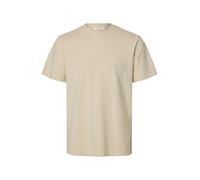 Selected Adam Linen Short Sleeve T-shirt Beige 2XL Homme