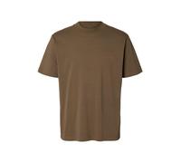 SELECTED T-Shirt 'SLHCOLMAN' chocolat, Taille M