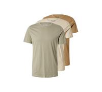 SELECTED T-Shirt 'SLHCormac' beige / cognac / olive, Taille M