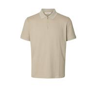 Selected Fave Structure Polo Short Sleeve Polo Beige L Homme