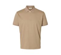 Selected Fave Short Sleeve Polo Beige L Homme