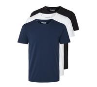 SELECTED T-Shirt 'SLHRoland' bleu marine / noir / blanc, Taille S