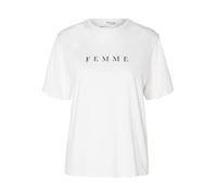 SELECTED T-shirt 'VILJA' noir / blanc, Taille S