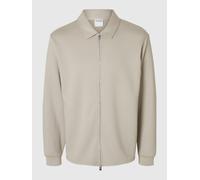 Selected Emanuel Soft Full Zip Sweatshirt Beige L Homme