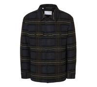 SELECTED Veste mi-saison 'SLHMitch' bleu nuit / marron / marron chiné / kaki, Taille M