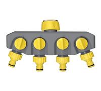 Sélecteur 4 Sorties avec Réducteur en Laiton 20x27-26x34 - Optimisez votre système d'arrosage avec ce sélecteur polyvalent et durable - Tailles adaptées pour une compatibilité maximale.