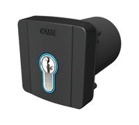 Sélecteur à clé d'extérieur avec rétroéclairage bleu et cylindre serrure DIN. Gris RAL7024 CAME 806SL-0060