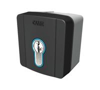 Sélecteur à clé d'extérieur avec rétroéclairage bleu et cylindre serrure DIN. Gris RAL7024 CAME 806SL-0050