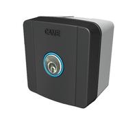 Sélecteur à clé d'extérieur avec rétroéclairage bleu et cylindre serrure. Gris RAL7024 CAME 806SL-0010