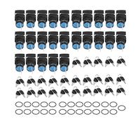 Sélecteur à clé Gearwell, commutateur rotatif à 2 positions, ensemble de commutateurs autobloquants 16 mm, 25 pièces BEM LA16-11Y 21-F, commutateur de sélection du panneau de