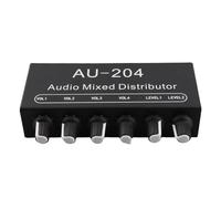 Sélecteur Audio PolyGen 2 entrées 4 Sorties avec ampli Haute fidélité NJM4556A, Un boîtier répartiteur Audio stéréo avec Prises Jack 3,5 mm pour Le Partage Audio Multi-auditeurs