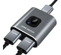 Sélecteur d'Affichage - Adaptateur 2 Entrées 1 Sortie - Adaptateur d'Affichage Plug and Play | Pour PC Ordinateur Portable Moniteur TV Studio Salle de Classe Salle de Contrôle Visioconférence Diffusio