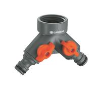Raccord pour système arrosage Gardena Sélecteur 2 circuits Pour robinet 26,5 mm G 3/4 et 21 mm 1/2 - 940-26