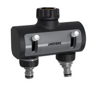 Sélecteur d'arrosage 2 sorties - M20x27 filetées - Entrée métal gainée F20x27 - 1 sortie orientable