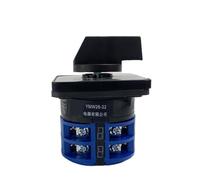 Sélecteur de circuit d'alimentation double monté sur rail DIN 32 A 660 V LW26-32/2, interrupteur à came rotatif à deux pôles, contact argenté, 1 pièce(Custom)