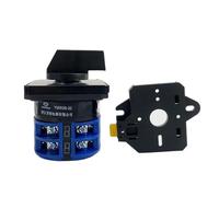 Sélecteur de commande de Circuit de puissance double monté sur Rail DIN 32A 660V LW26-32/2, commutateur à came rotatif à Contact argenté à deux pôles
