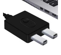Sélecteur de commutateur USB - Interrupteur d'imprimante pour ordinateur | Contrôleur partagé 2 en 1 de sortie/1 entrée, Plug and pour PC, souris, clavier et imprimante